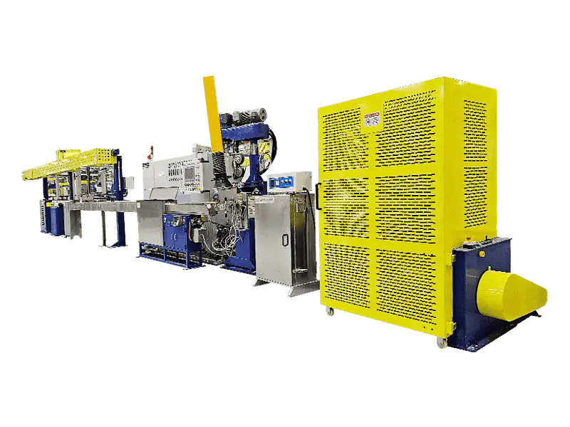 テフロン線ケーブル製造装置：FEP/PFA押出ライン、テーピング、ジャケット